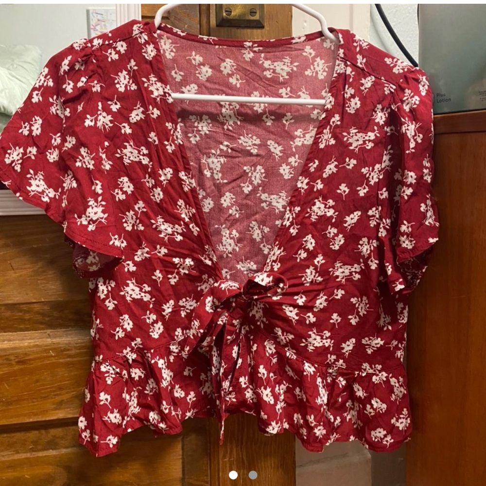 floral tie top from Shein